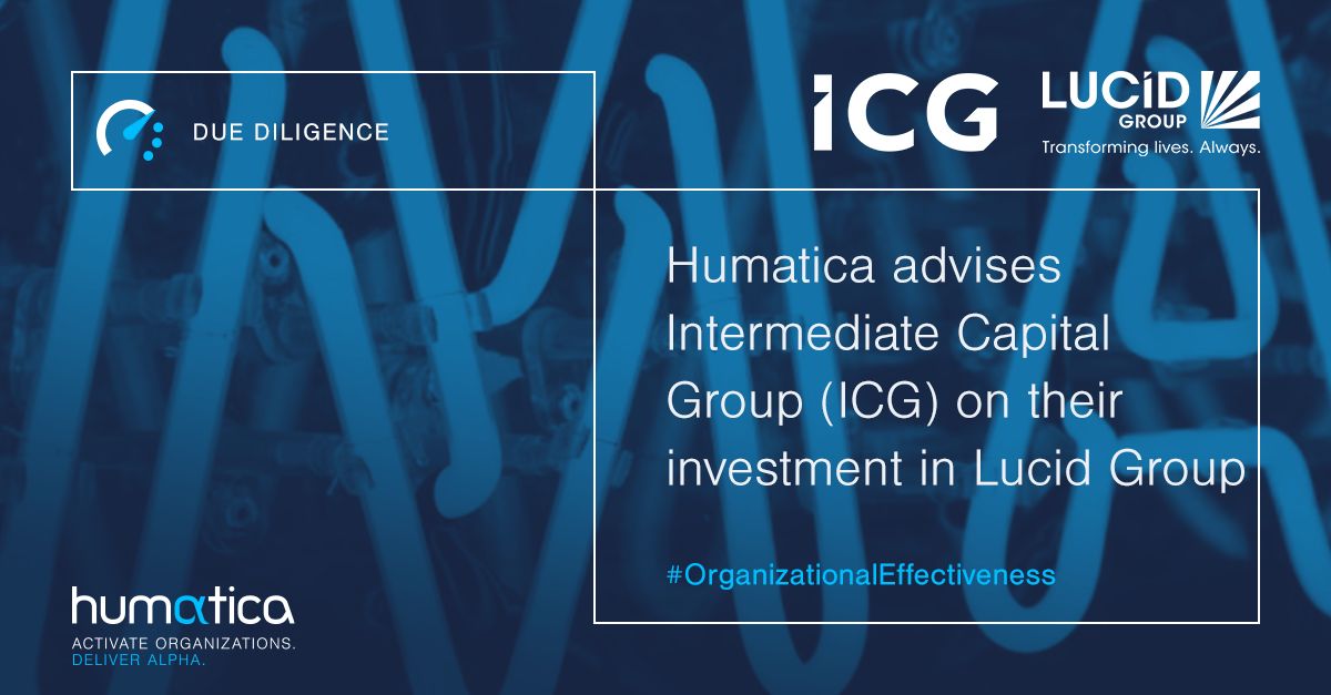 Humatica advises Intermediate Capital Group (ICG) on their investment in Lucid Group