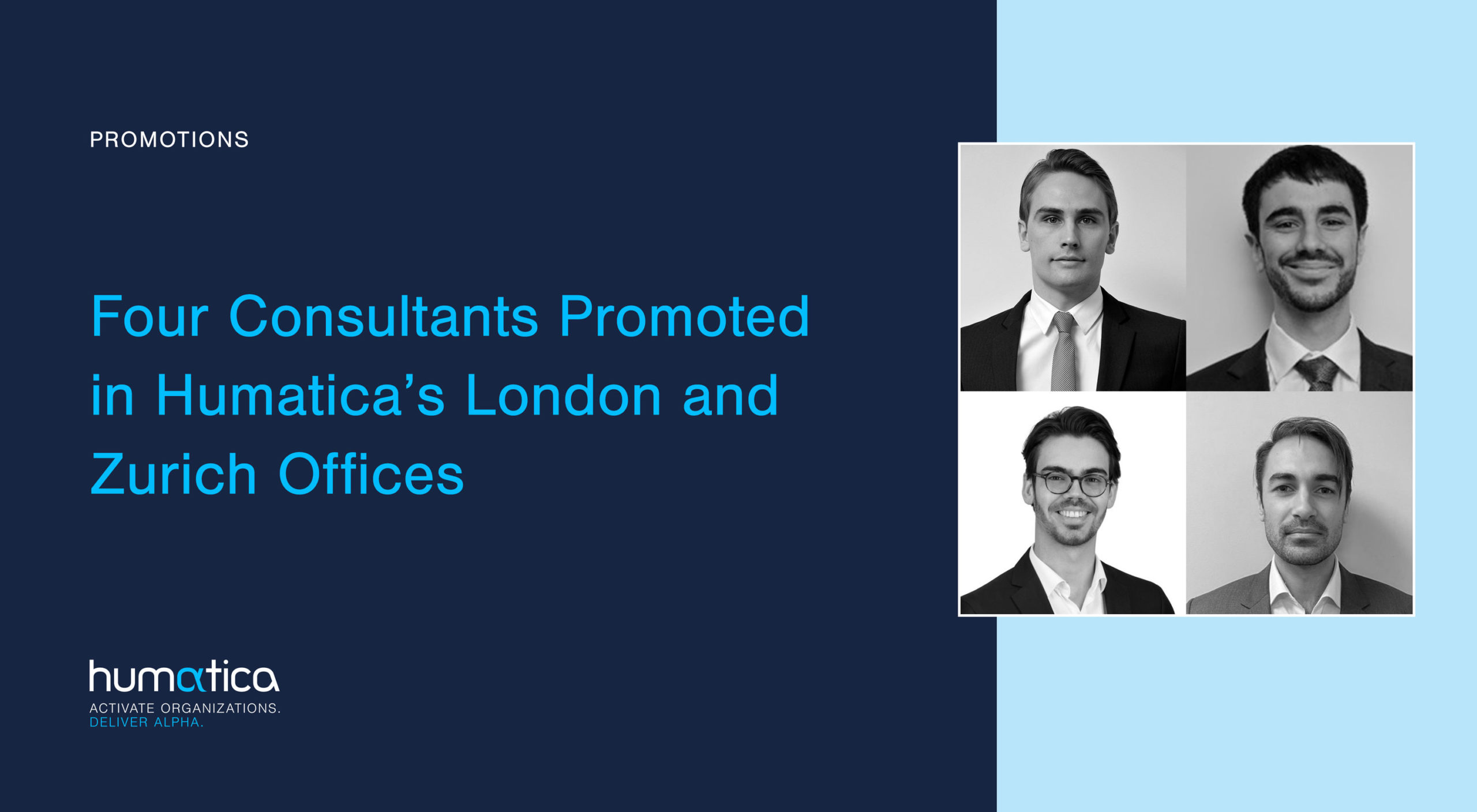 Four Consultants Promoted in Humatica’s London and Zurich Offices