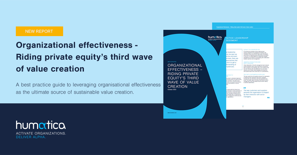 Report: Organizational Effectiveness – Private Equity’s Third Wave of Value Creation