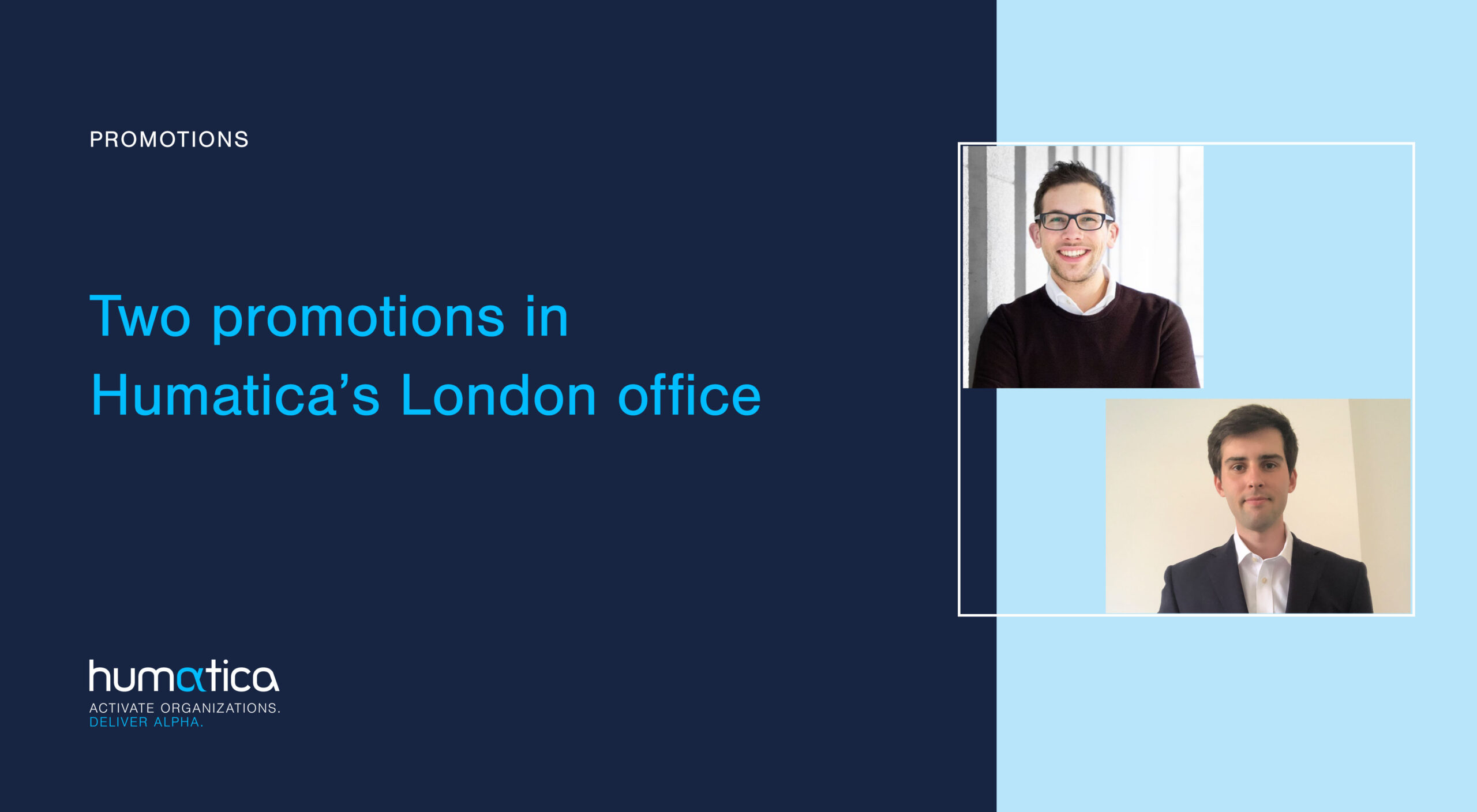 Two promotions in Humatica’s London office