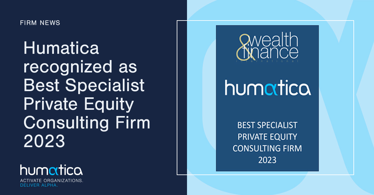 Humatica recognized as Best Specialist Private Equity Consulting Firm 2023