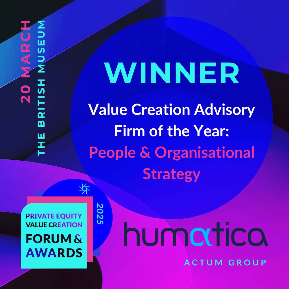 2025 Actum Group Value Creation Advisory Firm of the Year – People & Organisation Strategy